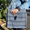 Soft Banjara Laptop Bag with Blue Stripes