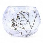 Margarita Floral Glass Bowl Candle Holder – 8 × 10cm