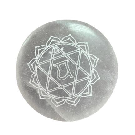 Set of 7 Chakra Selenite Charging Plates