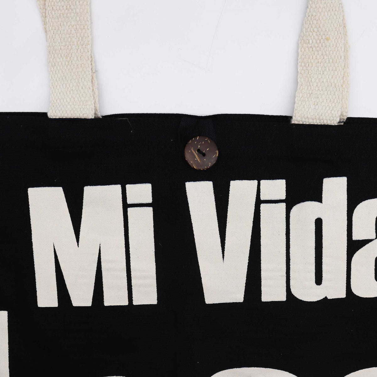 Mi Vida Loca Black and Natural Tote Bag – 10oz