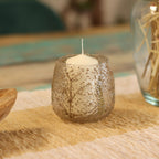 Pino Floral Glass Straight Candle Holder – 10 × 9cm