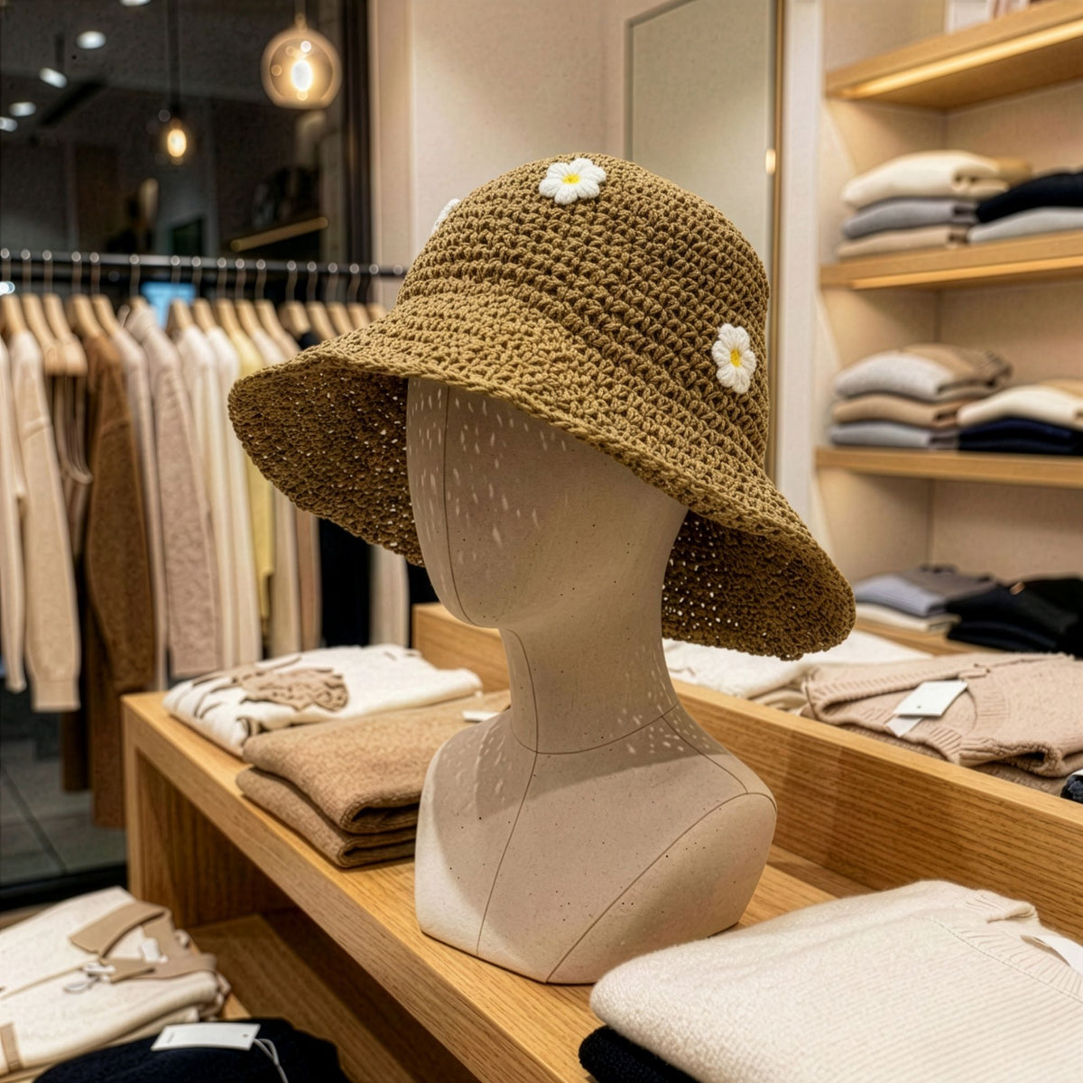 Nomad Sari Floppy Straw Sun Hat – Coffee Daisies