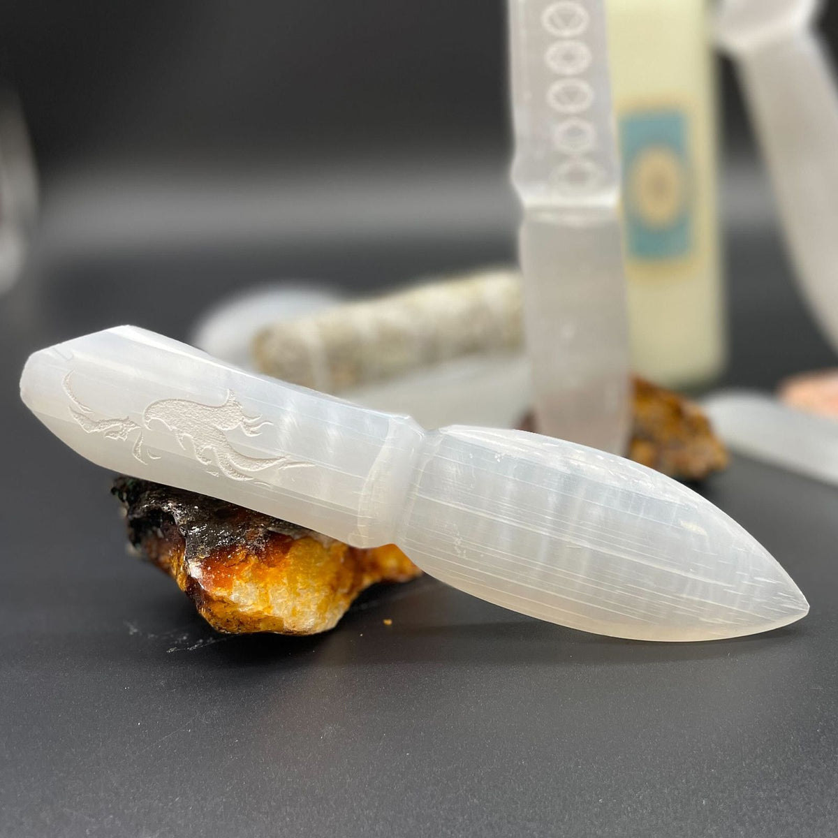 Selenite Ritual Knife – Letting Go of the Past