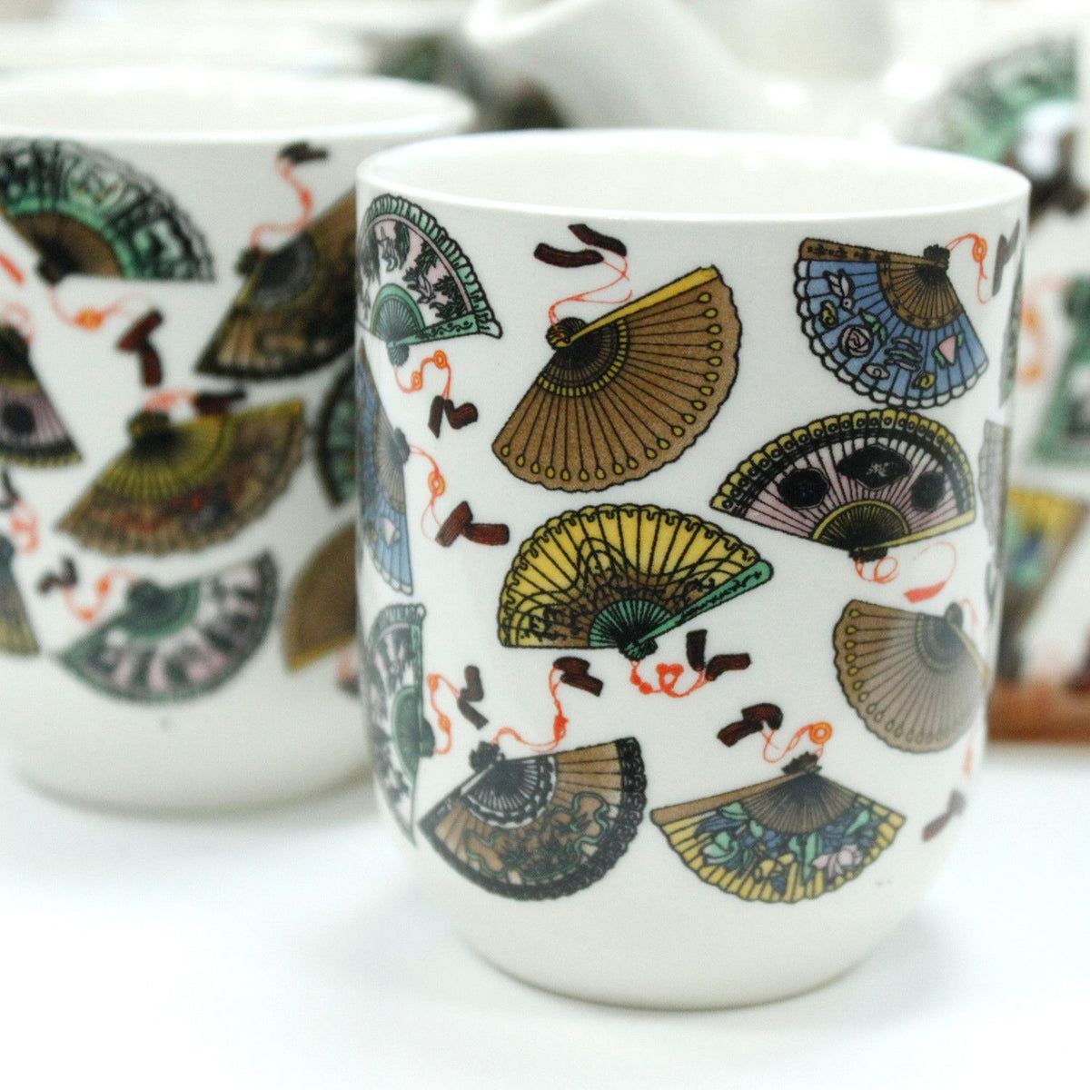 China Fans Herbal Teapot Set