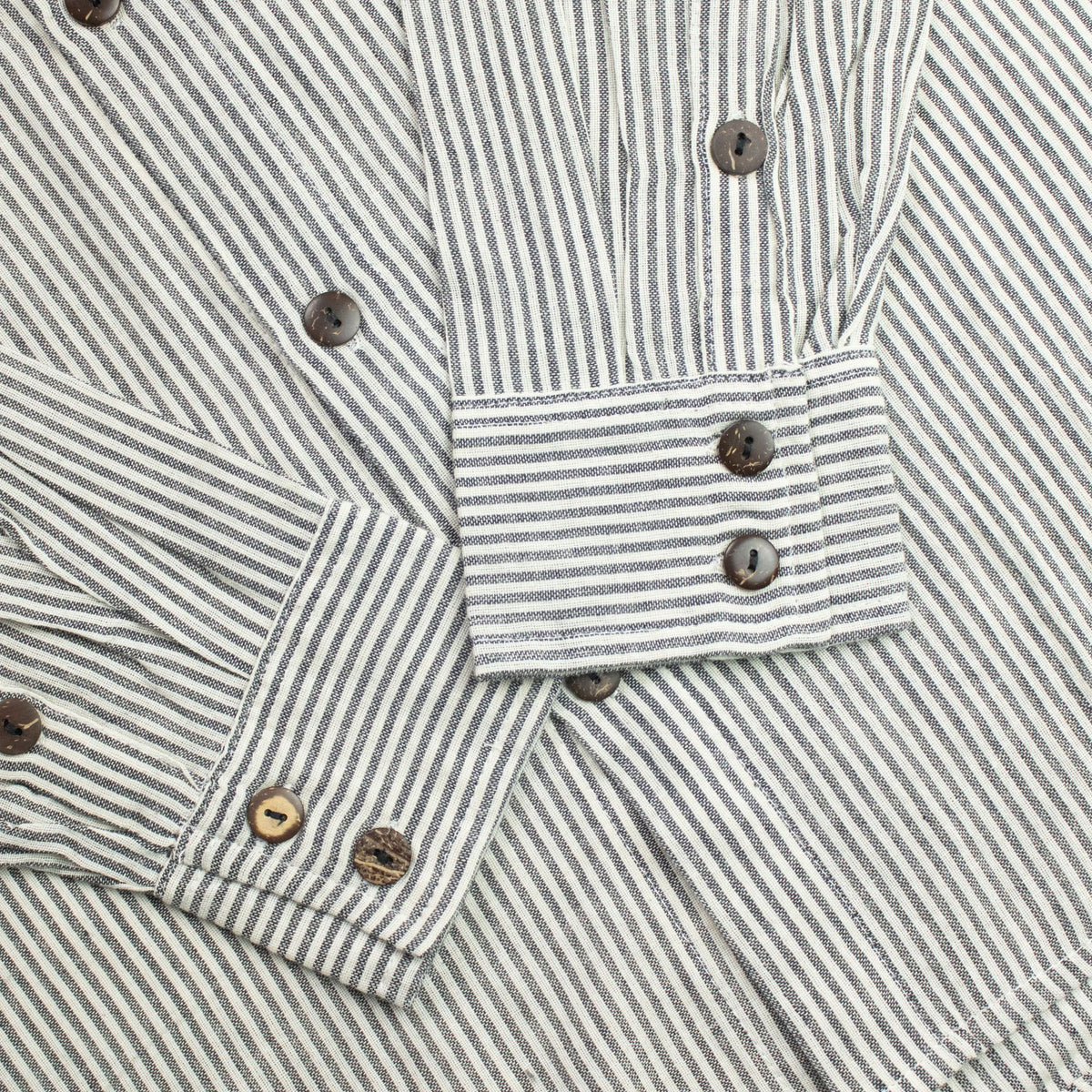 Grey Stone Sari Grandad Shirt – Large