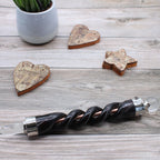 Copper Spiral Rock Quartz Crystal Wand