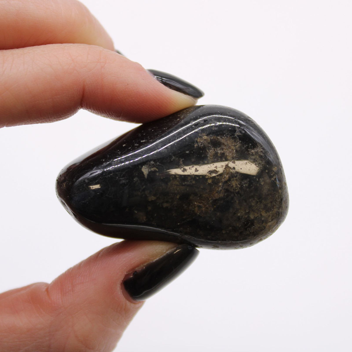Black Onyx Tumble Stones – 6 Large Stones