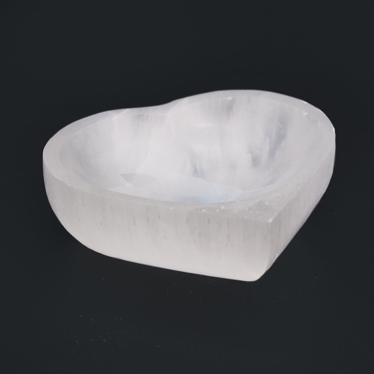Selenite Heart Bowl – 10cm