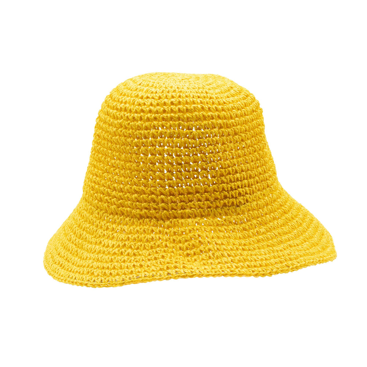 Yellow Floppy Straw Sun Hat