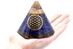 Lapis Orgonite Cone with Quartz – 90mm