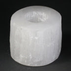 Selenite Cylinder Candle Holder – 8cm
