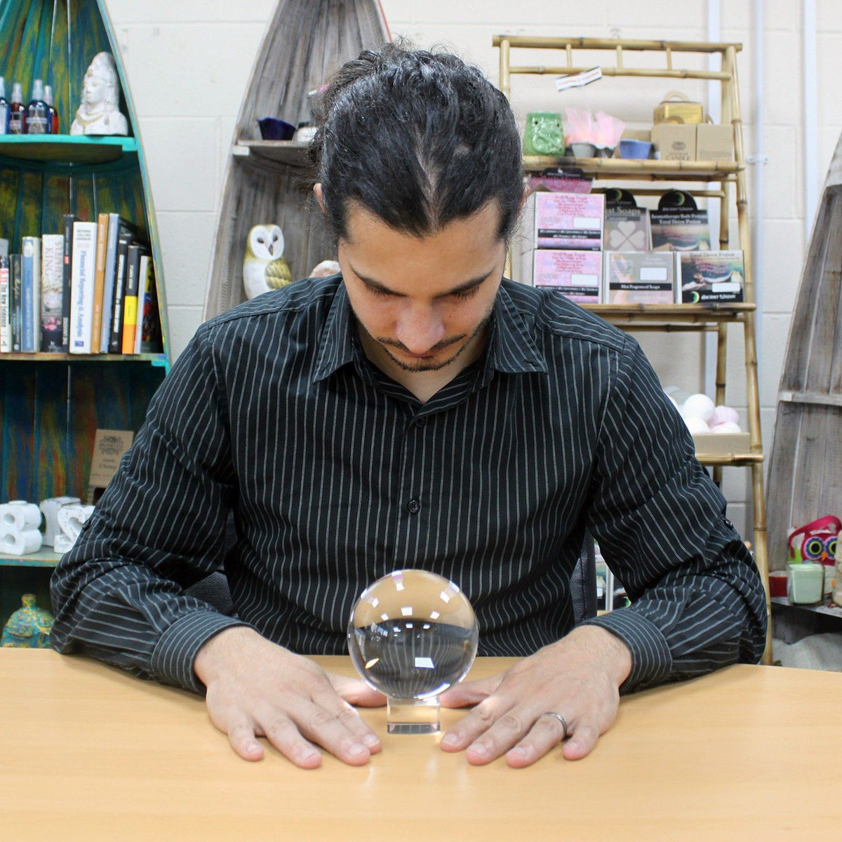 Crystal Ball on Stand – 100mm