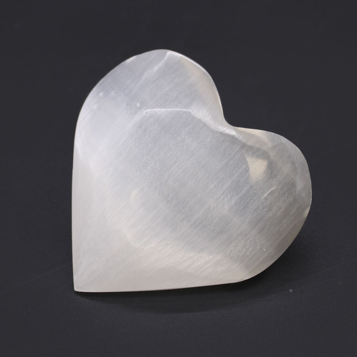 Selenite Heart Crystal – 7–8cm