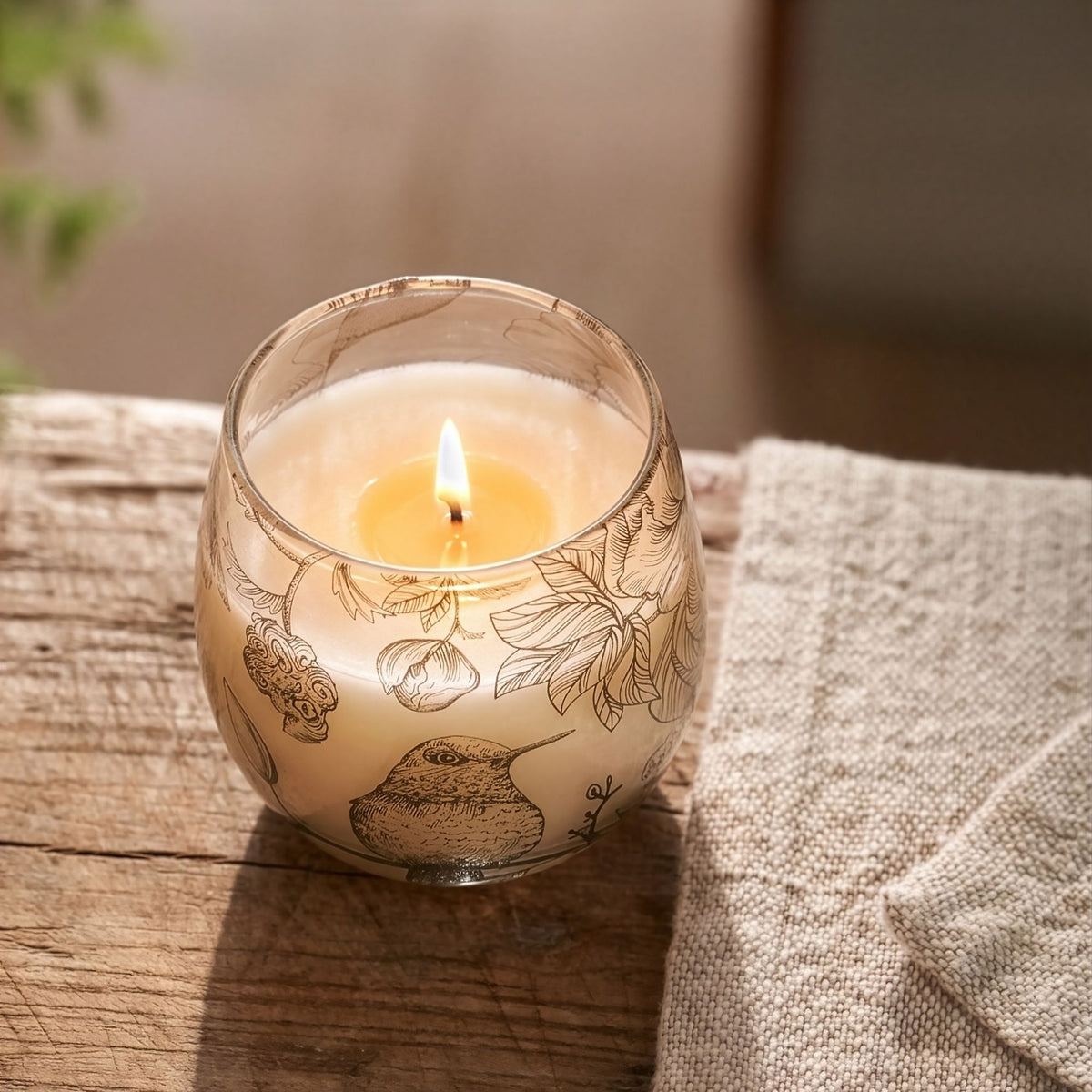 Drawn By Flame Glass Jar Candle – Small