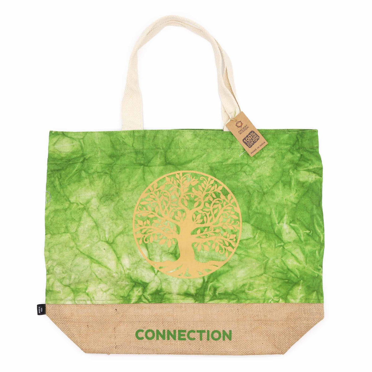 Green Stonewash Tree of Life Bag