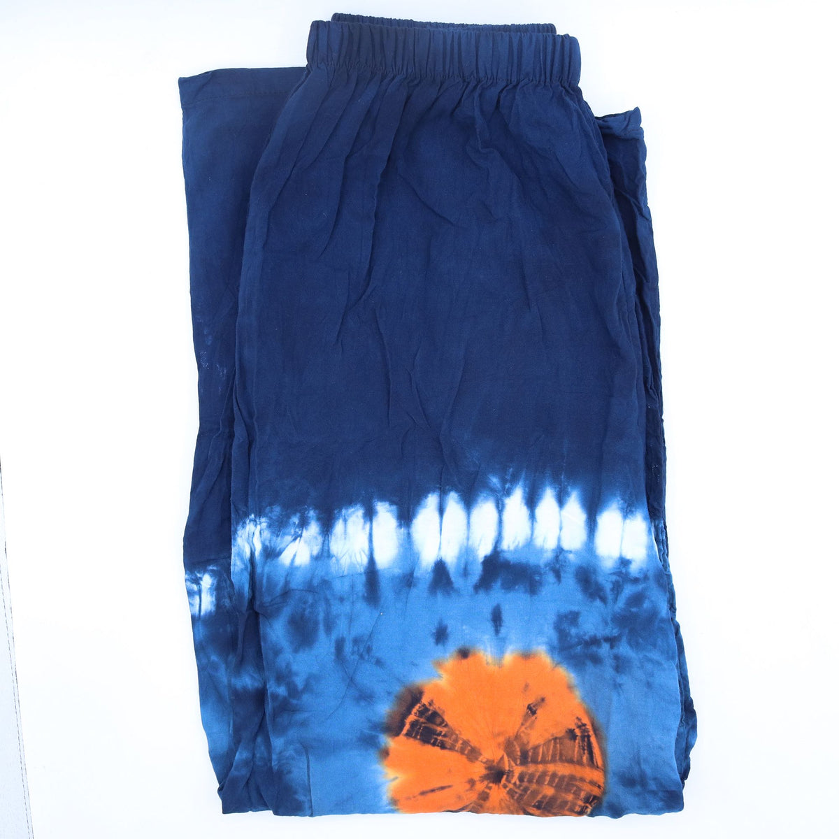Japanese Style Lounge Pants – Teal and Orange, M