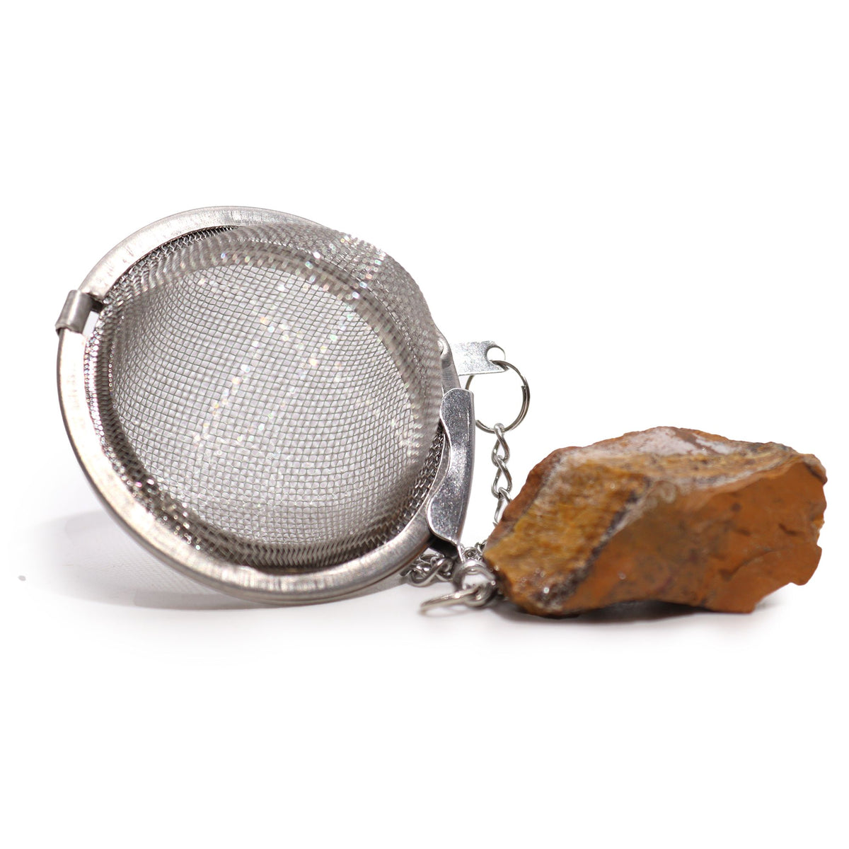 Gold Tiger’s Eye Raw Crystal Tea Strainer