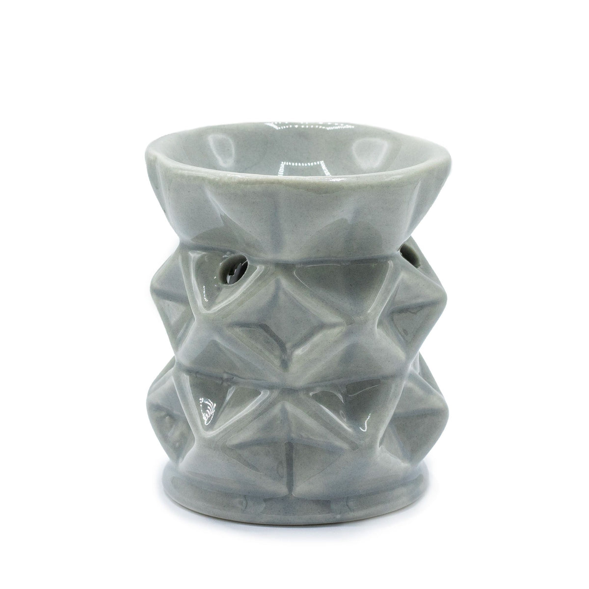 Grey Geometric Oil Burner