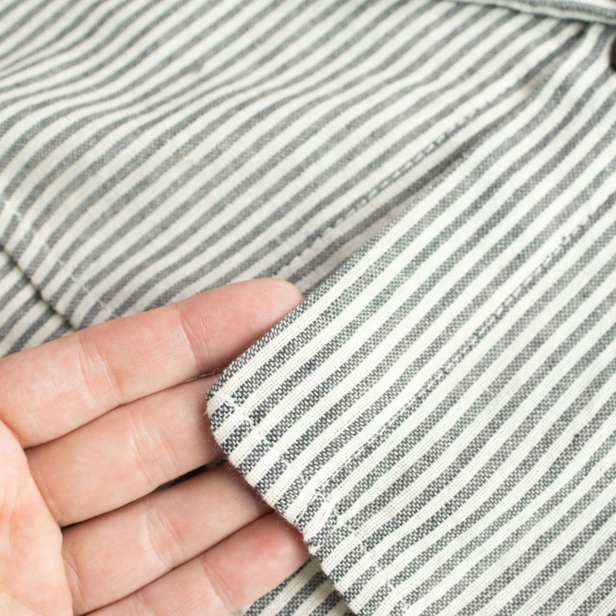 Grey Stone Sari Grandad Shirt – Large