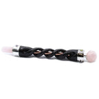 Copper Spiral Rose Quartz Crystal Wand