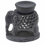 Standing Elephant Soapstone Oil Burner – 10.5cm