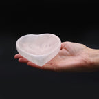 Selenite Heart Bowl – 10cm