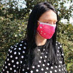 Pink Hearts Reusable Fashion Face Covering