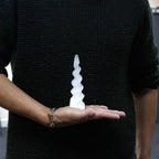 Spiral Selenite Unicorn Horn Tower – 15cm