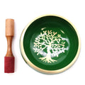Tree of Life Tibetan Singing Bowl Set – Green, 14cm