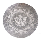Selenite Lotus Mandala Charging Plate – 10cm