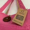 Reversible Pink Jute and Cotton Big Bag