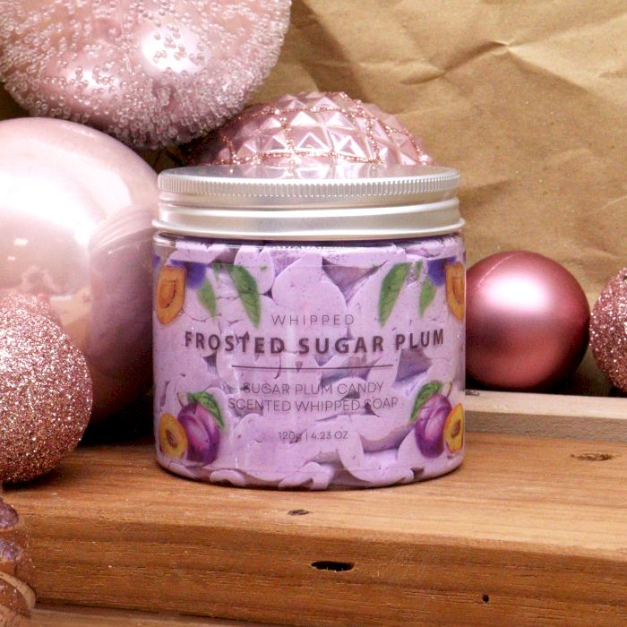 Frosted Sugar Plum Whipped Soap – 120g