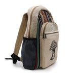 Large Hemp Backpack with Bodhi Tree Design