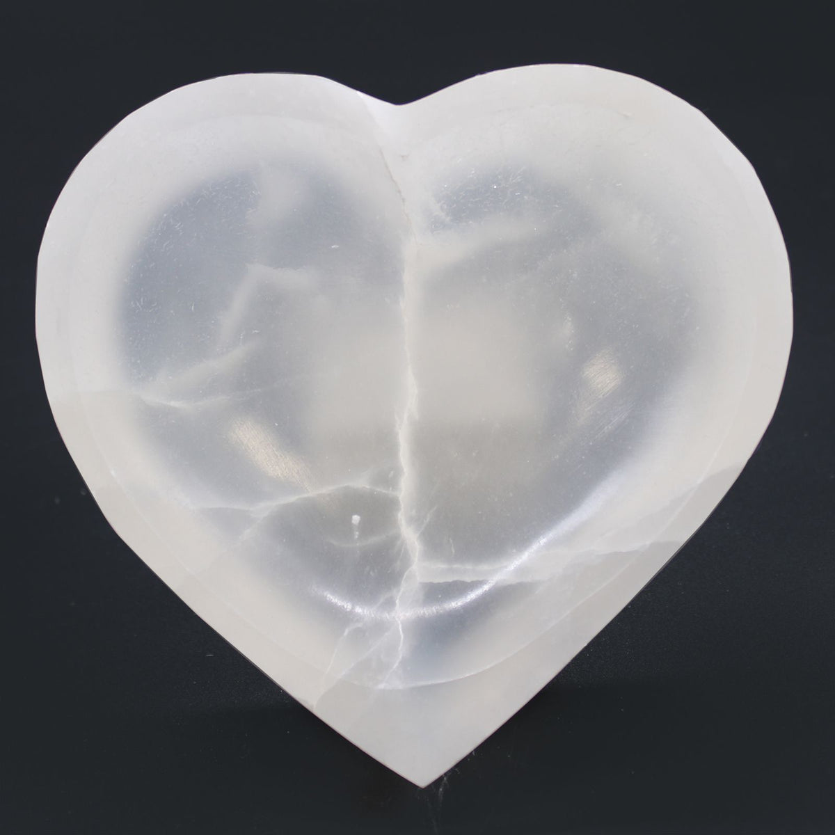 Selenite Heart Bowl – 15cm