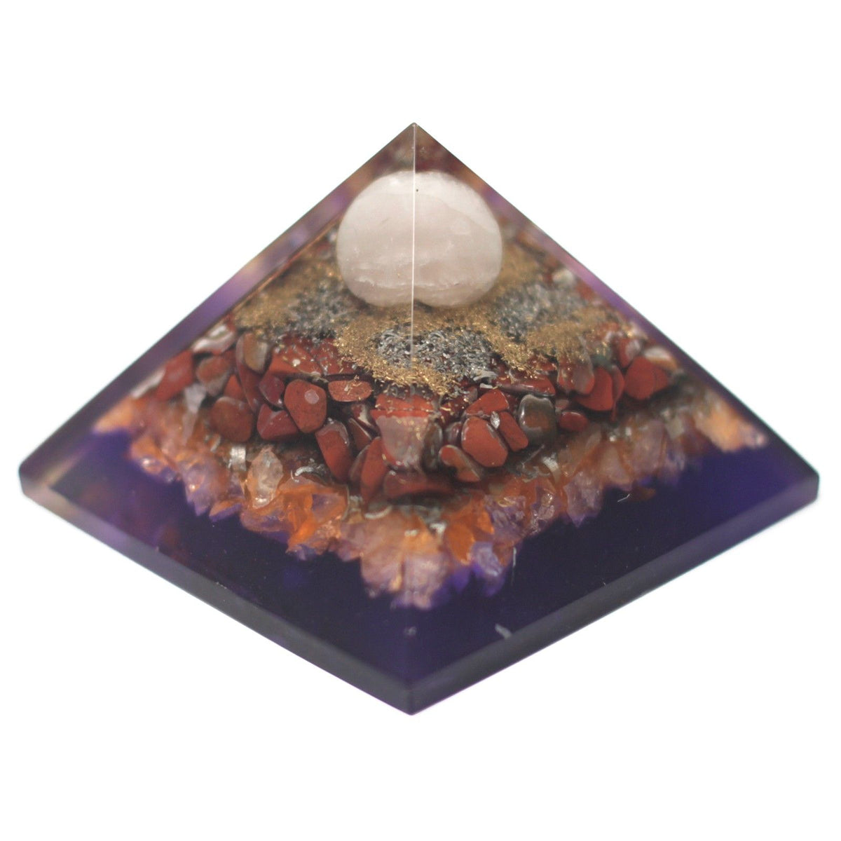 Peacock and Earth Orgonite Pyramid – 70mm