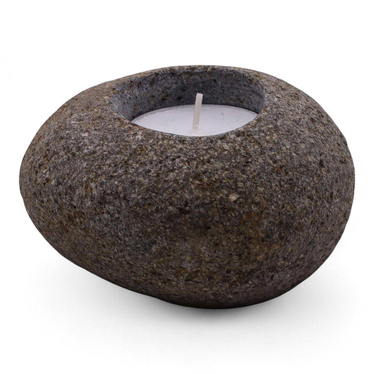 Natural Riverstone Candle Holder for Nightlights