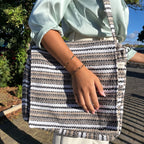 Soft Banjara Laptop Bag – Cream and Grey