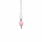 Rose Quartz Faceted Gemstone Pendulum
