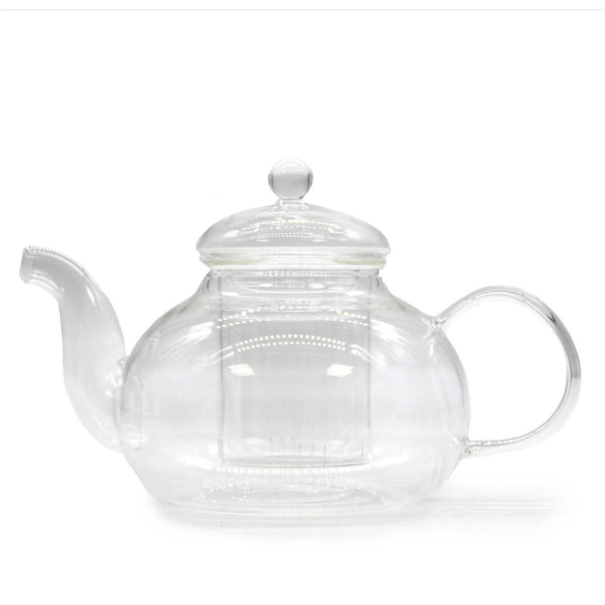 Round Glass Infuser Teapot with Pearl Detail – 800ml