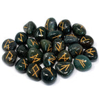 Bloodstone Rune Stone Set with Pouch