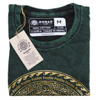 Chakra Green Stonewashed Cotton T-Shirt – Medium