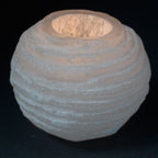 Selenite Snowball Candle Holder – 8cm