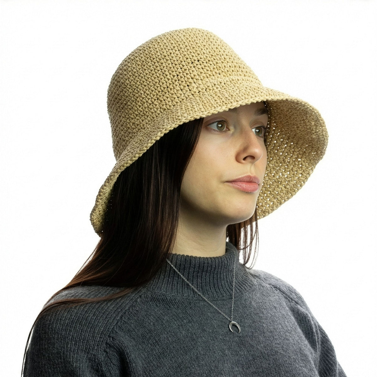 Natural Floppy Straw Sun Hat