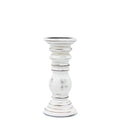 Whitewash Wooden Candle Holder – 23 × 10cm