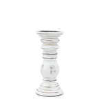Whitewash Wooden Candle Holder – 23 × 10cm