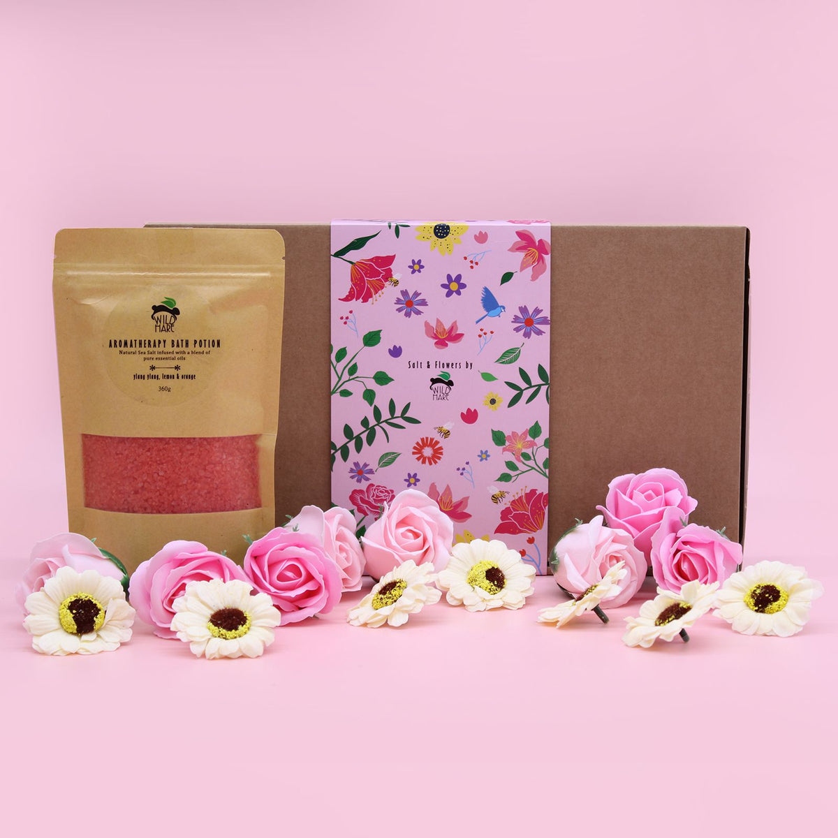 Wild Hare Passion Salt and Flowers Gift Set