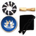 Yoga Moves Tibetan Singing Bowl Set – White and Blue