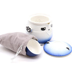 Sky Blue Panda Teapot Set with Three Cups
