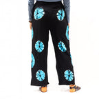Japanese-Style Lounge Trousers in Black and Blue