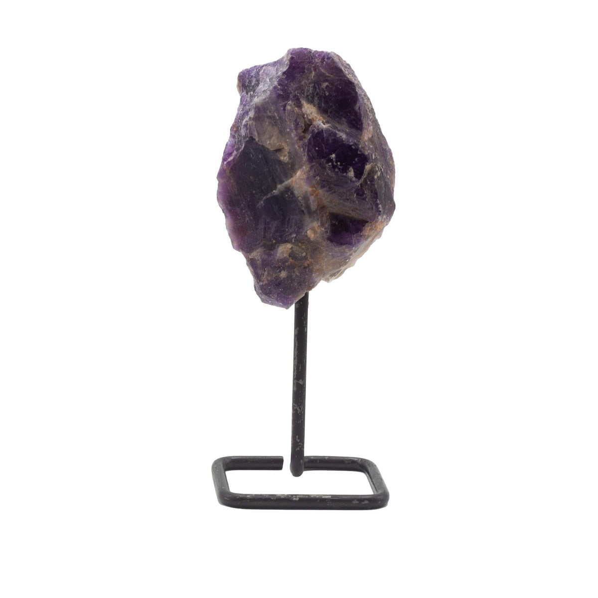 Amethyst Mineral Specimen on Metal Stand